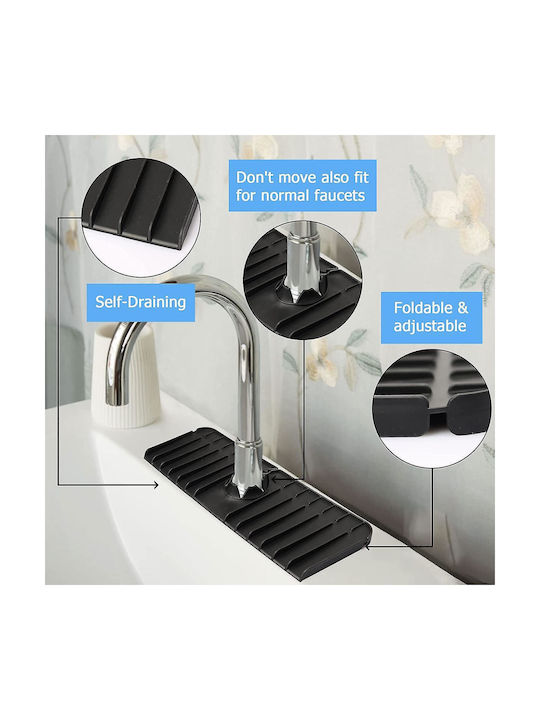 Organizator Pentru Chiuveta De Bucătărie Din Plastic Negru 37x13.7x1.8cm