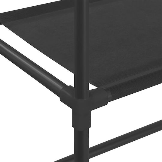 vidaXL Boden Badezimmerregal Metallisch 69x28x143cm Schwarz