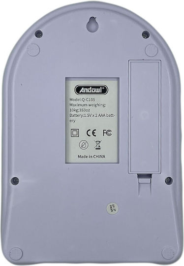 Andowl Qc105 Digital Kitchen Scale Up To 10kg White