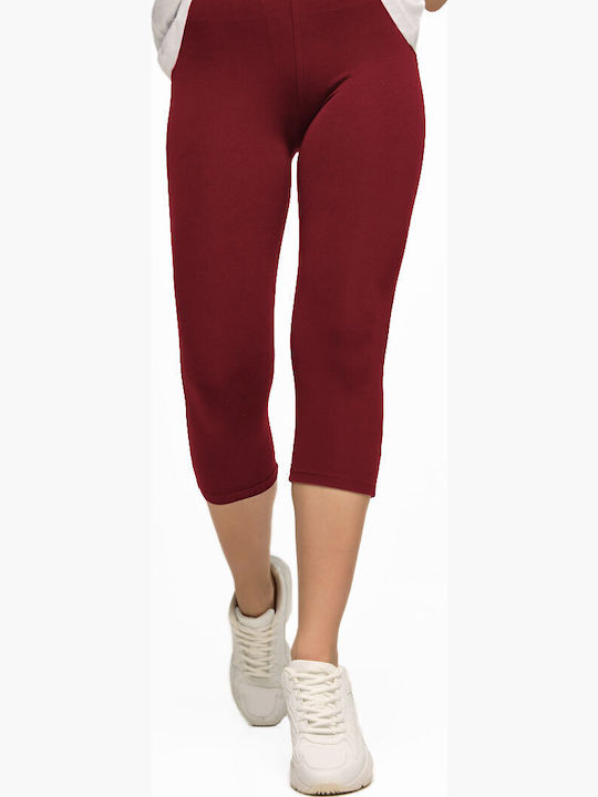 Women's Capri Training Legging Burgundy