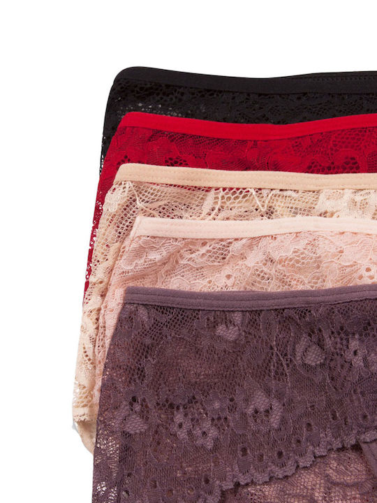 Cindy Damen Slip MultiPack mit Spitze