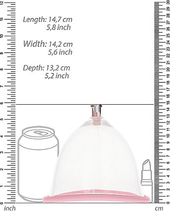 Shots Αναρροφητής Θηλών Breast Pump Set Large Rose Gold