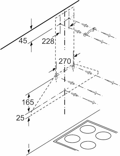 Pitsos Απορροφητήρας Καμινάδα 90cm Inox