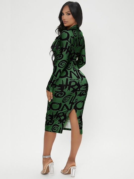 Midi dress green