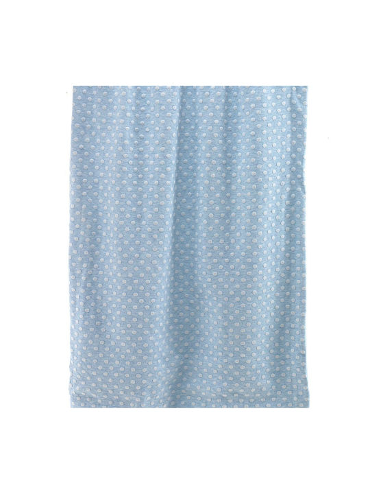 Morven Κουβέρτα Αγκαλιάς & Λίκνου Bobler Fleece Γαλάζια 80x110εκ.