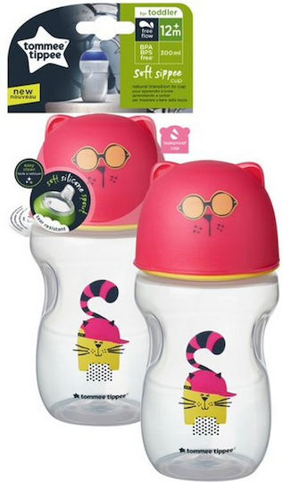 Tommee Tippee Educational Sippy Cup Plastic Pink for 18m+m+ 300ml