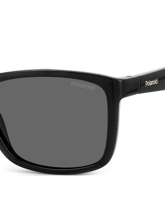 Polaroid Τετράγωνα Παιδικά Γυαλιά Ηλίου με Polarized Φακό Μαύρα