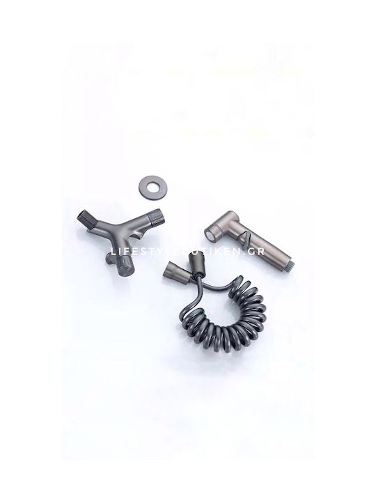 Wall Mounted Bidet Set Gun Grey