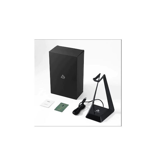 Aukey GH-S8 Desktop Headphone Stand with LED Lighting and USB Port Black