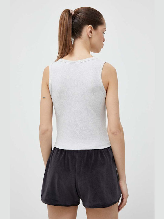 Ellesse Damen Sportlich Baumwolle Bluse Ärmellos Light Grey Marl