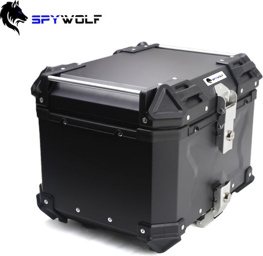 Spywolf SpyWolf Space-X Black Aluminium Motorcycle Top Case 45lt Black