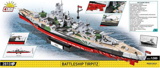 Cobi Building Blocks Battleship Tirpitz for 10+ Years 2810 Pieces