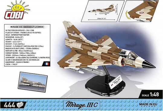 Cobi Blocuri Mirage IIIC Vexin pentru 7+ Ani 444buc