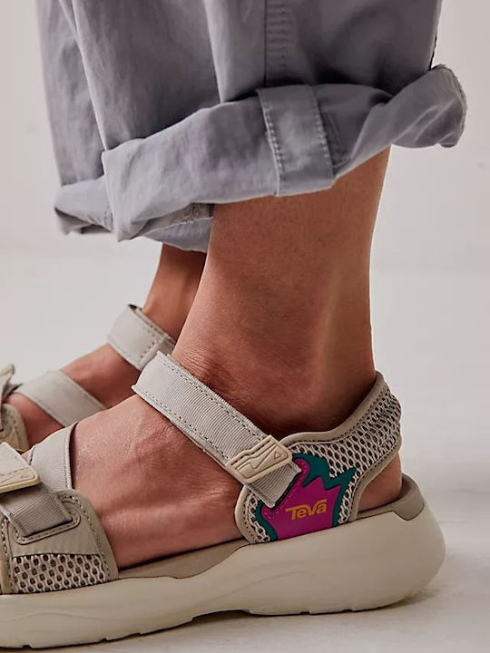 Zymic Women's Flat Sandals Sporty in Beige Color