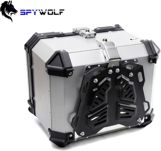 Spywolf SpyWolf Space-S Motorrad-Topcase Aluminium 45lt Silber