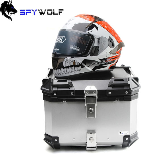 Spywolf SpyWolf Space-S Motorrad-Topcase Aluminium 45lt Silber