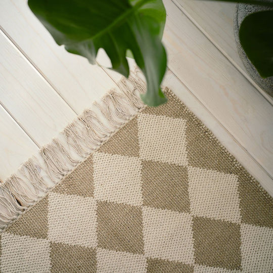Gofis Home Sarah 515 Teppich Rechteckig Sommer aus Jute mit Fransen Beige