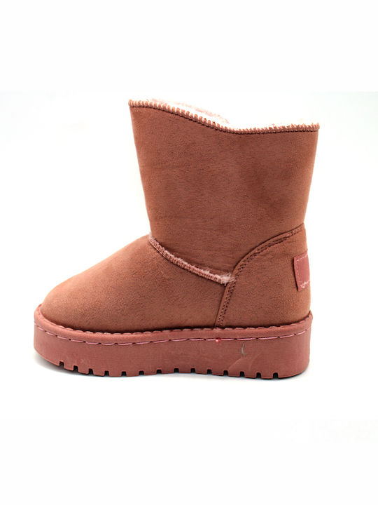 Le Petit Kids Suede Boots Pink