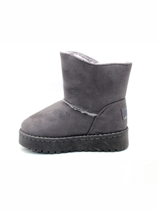 Le Petit Kids Suede Boots Gray