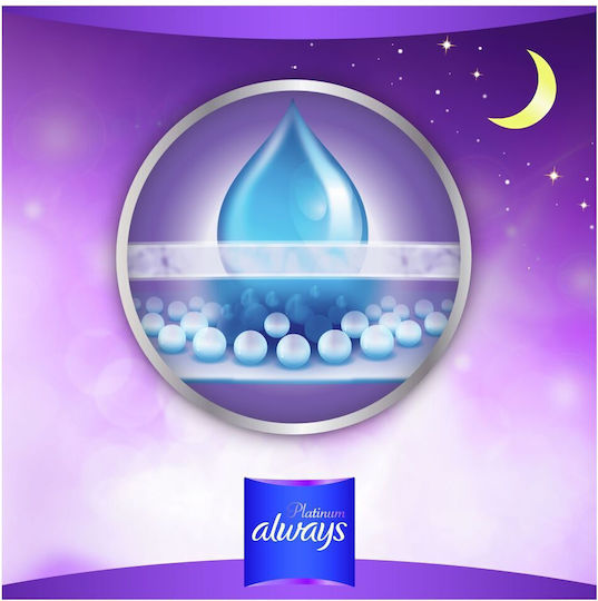 Always Platinum Ultra Normal Plus Hygienepads mit Flügeln für Normaler Fluss 4 Tropfen Größe 1 in Doppelpack 2x4Stk