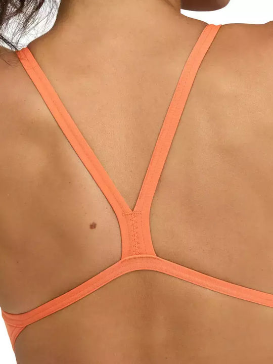 Team Challenge Solid Athletic One-Piece Swimsuit Orange
