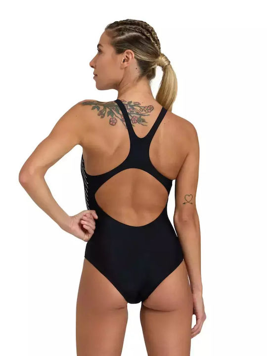 Arena Branch Athletic One-Piece Swimsuit Black