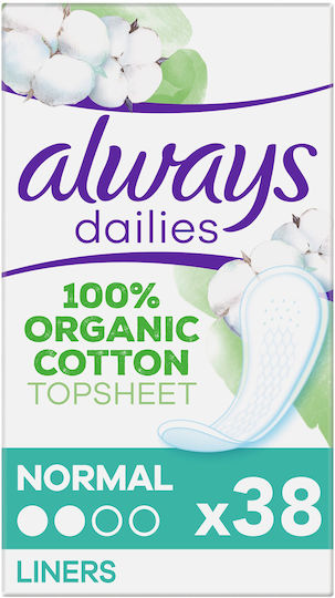 Always Dailies Cotton Protection Normal Daily Liners for Normal Flow 2 Drop 38pcs