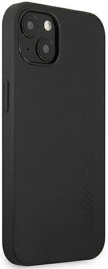 Mercedes-Benz Leather Hot Stamped Back Cover Δερματίνης Μαύρο (iPhone 14 Plus)