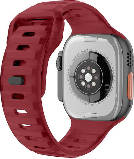 DAS.4 SU08 Smartwatch with Heart Rate Monitor (Black / Red)