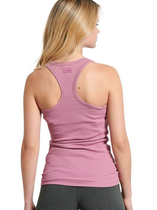 BodyTalk Damen Sportlich Baumwolle Bluse Ärmellos Lila