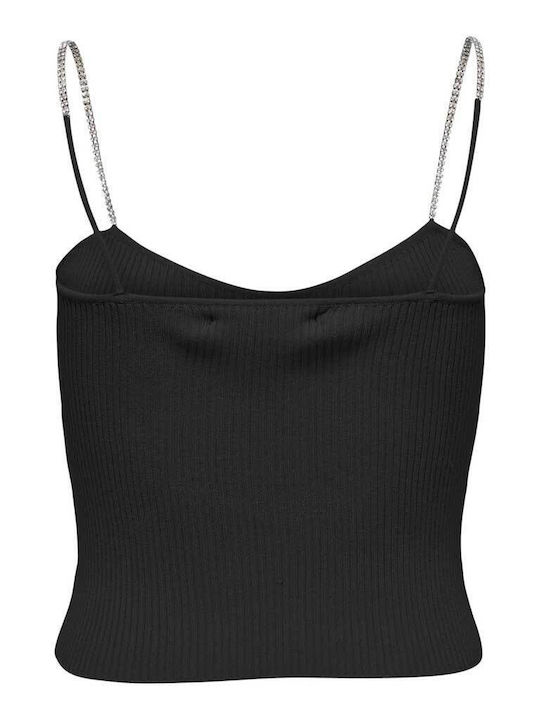 Only Women's Crop Top with Straps Black