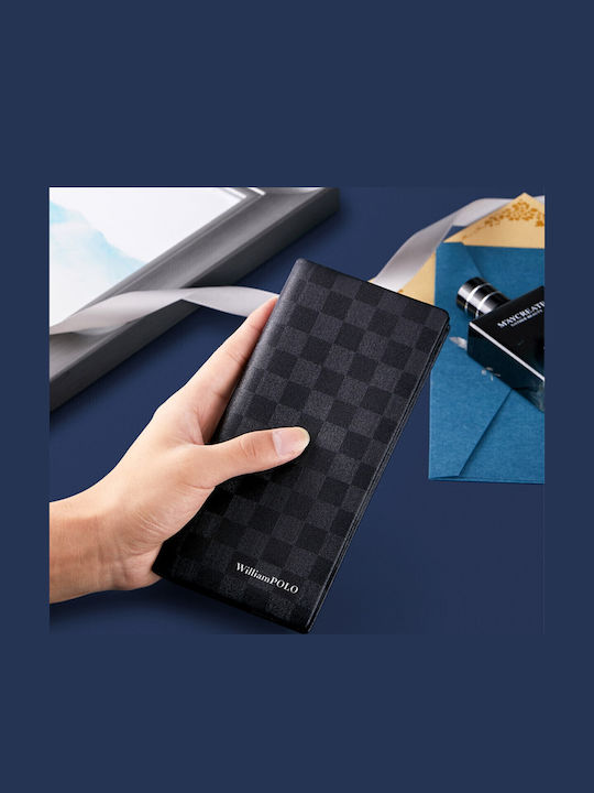Ανδρικό Πορτοφόλι Καρτών με RFID και Μηχανισμό Slide Μαύρο