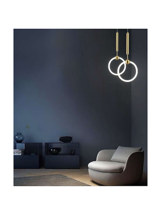Atman Toulouse Hängelampe Gold 25x60cm.