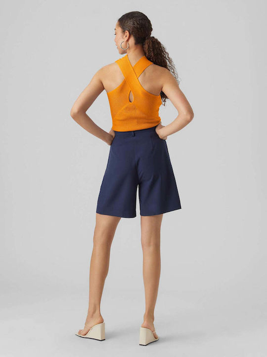 Vero Moda pentru Femei de Vară Bluză Fără mâneci Portocalie