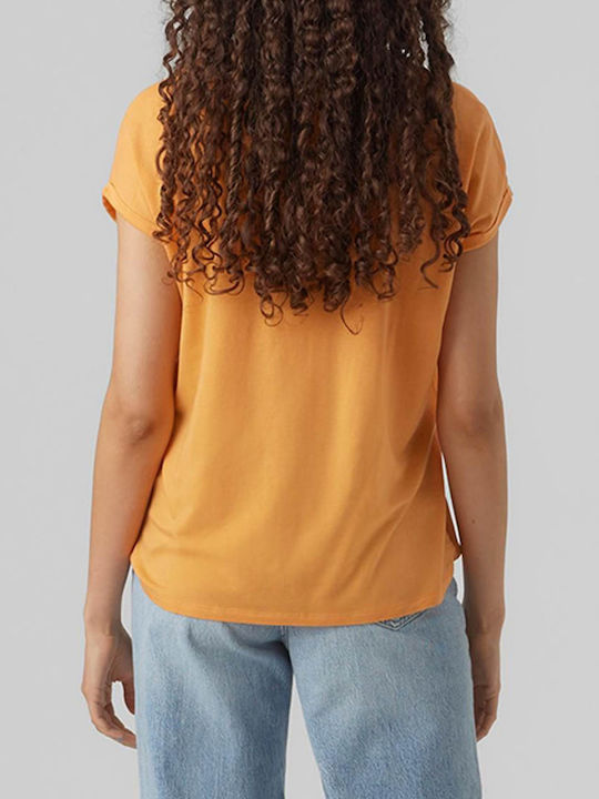 Vero Moda Γυναικείο T-shirt Mock Orange