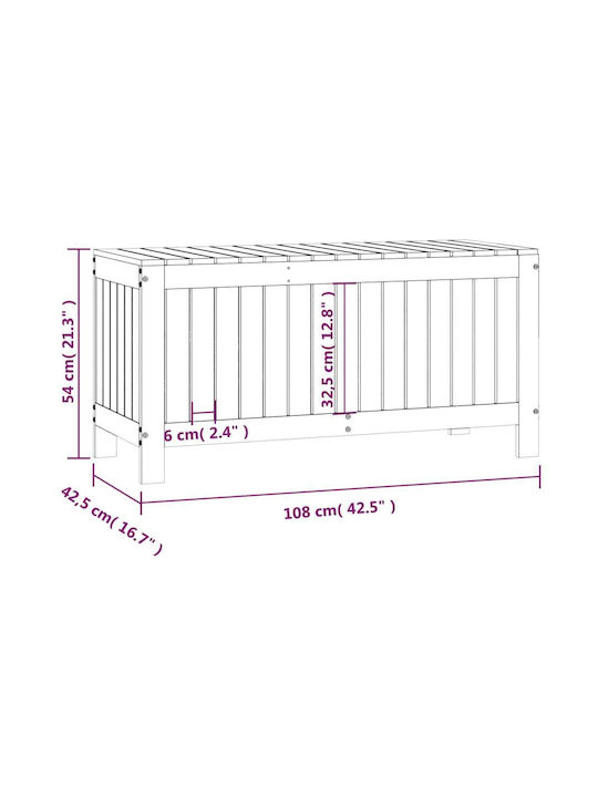 vidaXL Cutie de depozitare pentru exterior Lemn L76xW42.5xH54buc