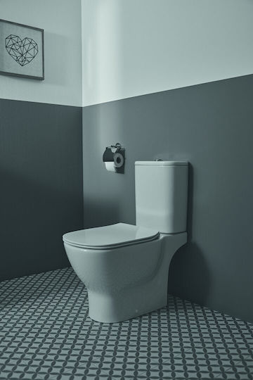 Ideal Standard Tesi II Επίτοιχο Πορσελάνινο Καζανάκι Ορθογώνιο Χαμηλής Πίεσης Λευκό