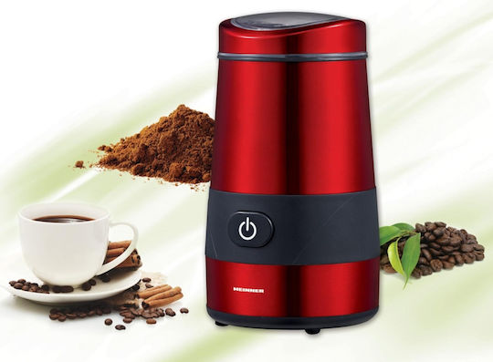 Heinner Electric Coffee Grinder 200W for 60gr Beans Red