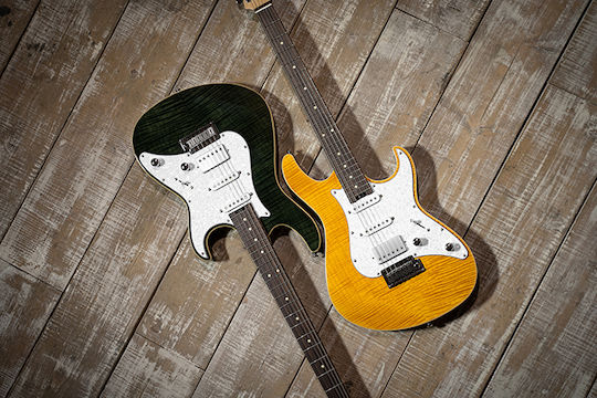 Cort G-280 Select Elektrische Gitarre Stratocaster mit HSS Tonabnehmerkonfiguration Amber