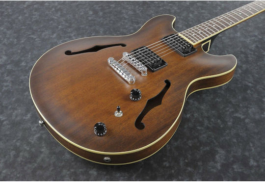 Ibanez AS53 Electric Guitar ES with HH Pickup Configuration Tobacco Flat