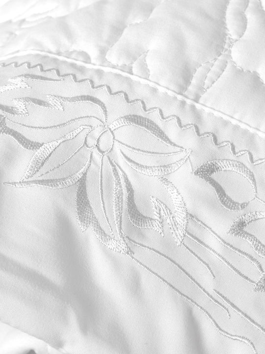 Rythmos Erato Brautschutzdecke Set Übergröße mit 2 Kissenbezügen Weiß 220x240cm