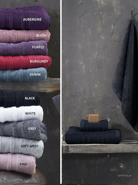 Rythmos Bath Towel Set 3pcs Laura 02 Soft Gray 02 Soft Gray Bag Weight 500gr/m²