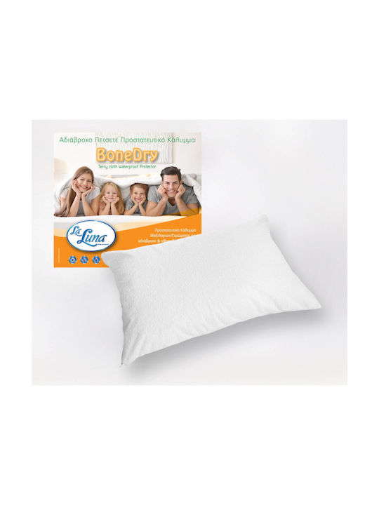 La Luna BoneDry Schutzkissenbezug-Set Flanell Wasserdicht Weiß 50x70cm.