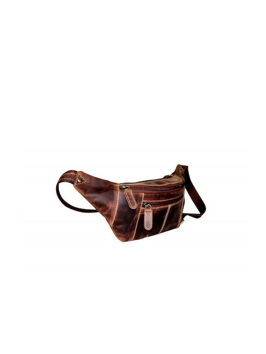 Gürteltasche Fetiche Echtes hochwertiges Leder in Goatn Chesnut braun SAK CN-100143