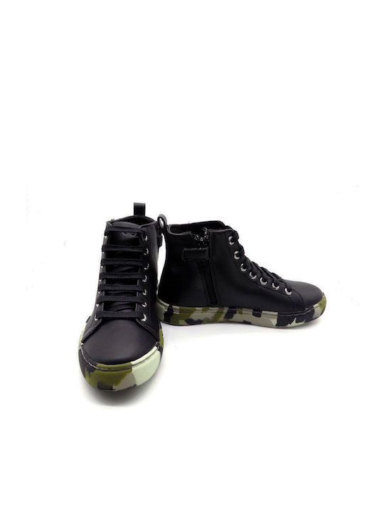 Παιδικά Sneakers High Μαύρα