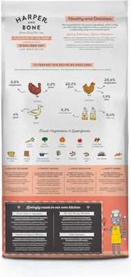 Harper and Bone Flavours Of The Farm Ξηρά Τροφή για Ενήλικες Στειρωμένες Γάτες με Γαλοπούλα / Κοτόπουλο / Πάπια 2kg