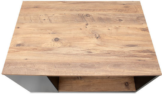Правоъгълна Централна Маса Sylvia Дървена Pine Oak / Антрацит М90.2xШ59.2xВ48.1см