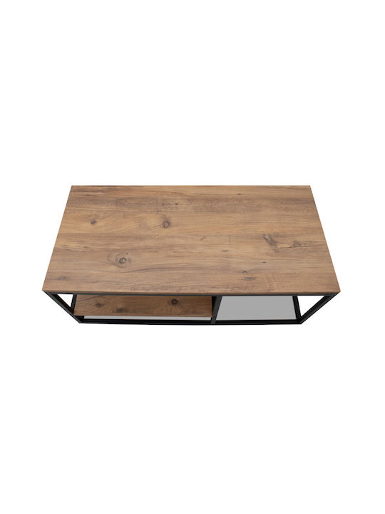 Rechteckiger Zentral-Kaffeetisch Kane Holz Pine Oak M106xL50xH42cm