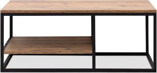 Rechteckiger Zentral-Kaffeetisch Kane Holz Pine Oak M106xL50xH42cm