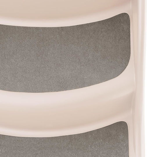 vidaXL Car Steps for Dog 50x38x38cm Cream Beige